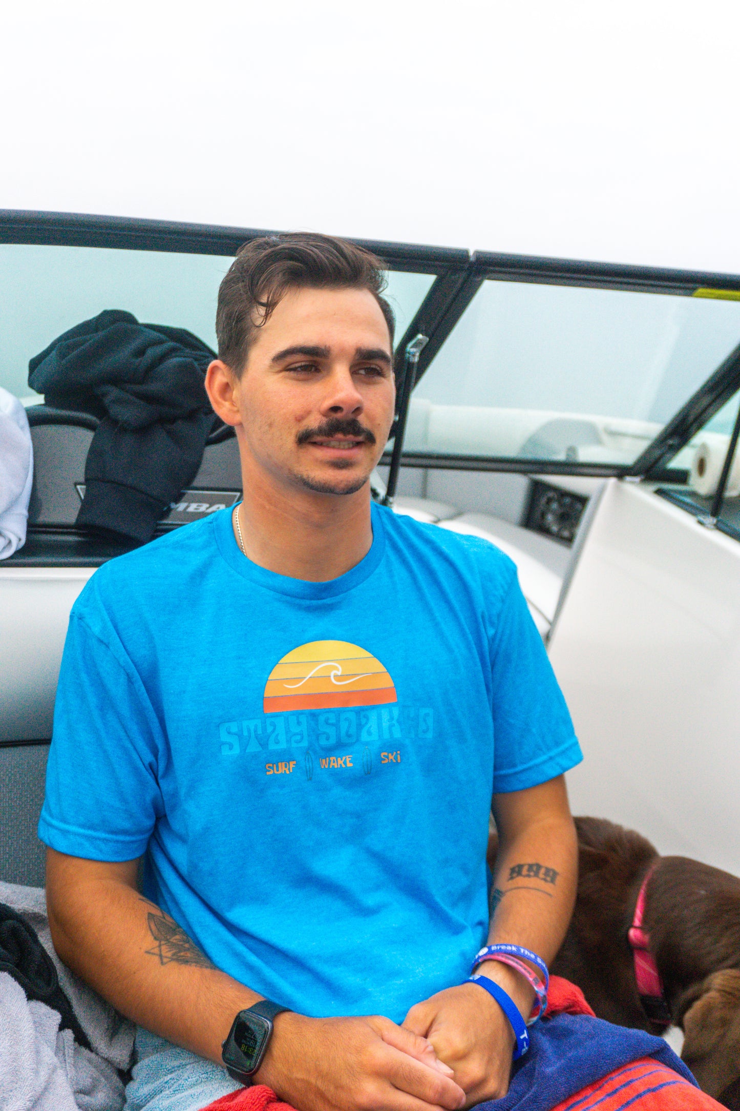 "Sunset Session" Tee – Sky Blue